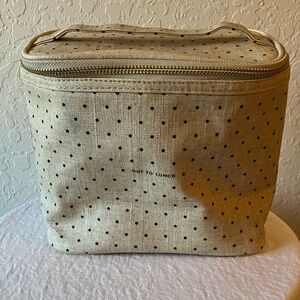 Kate Spade: “Out to Lunch” Tan Polka Dot Lunch Insulated Bag